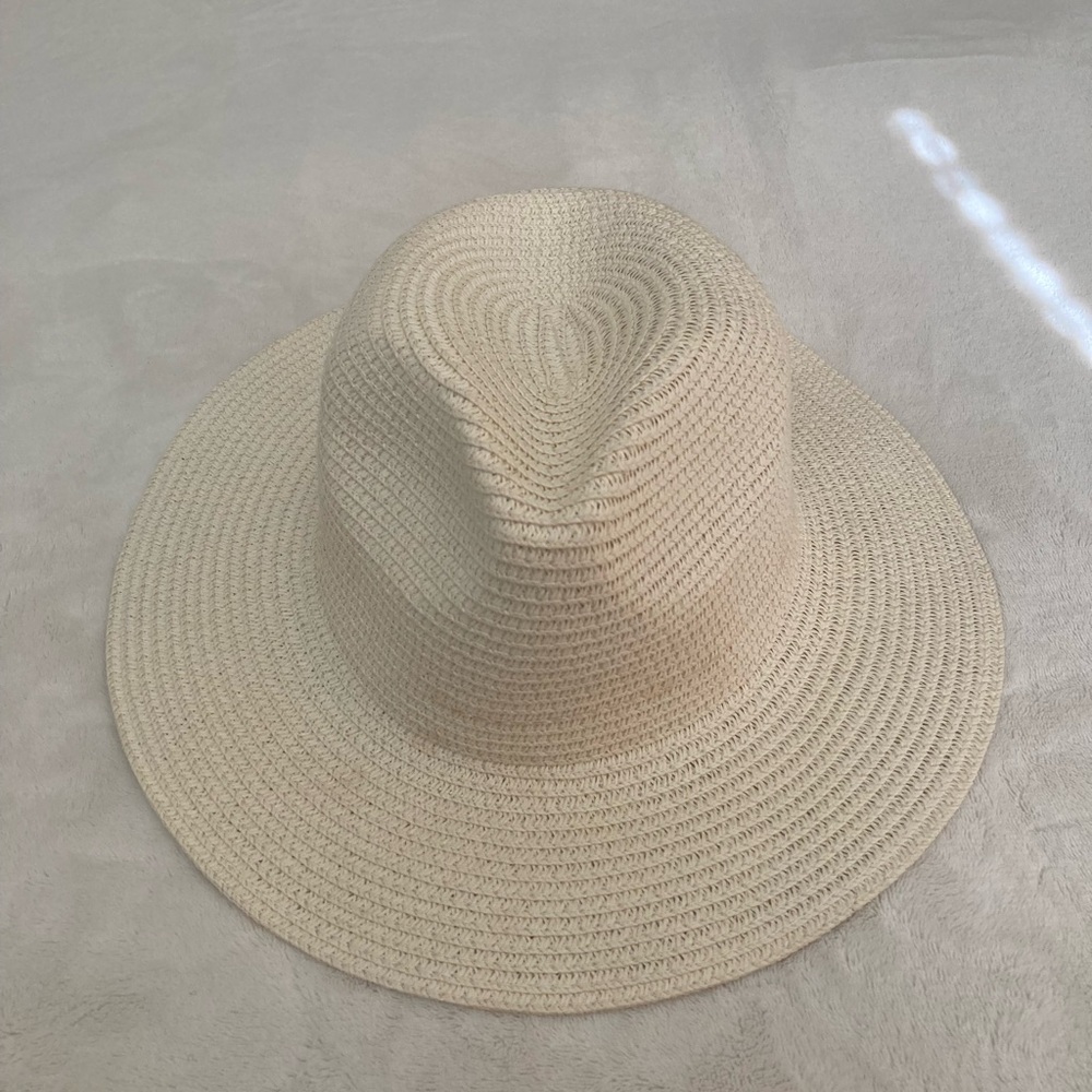 Cream Woven Hat